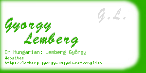 gyorgy lemberg business card